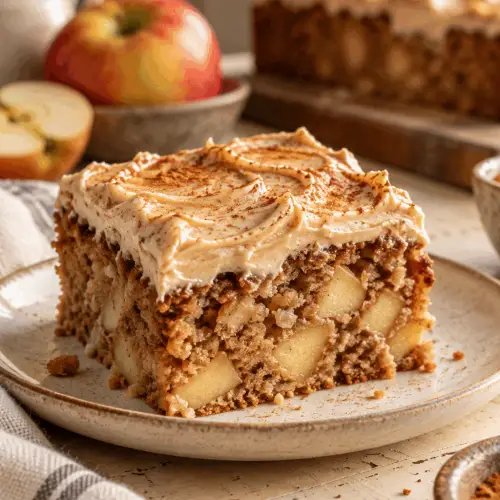 Apple cake with browned butter frosting
