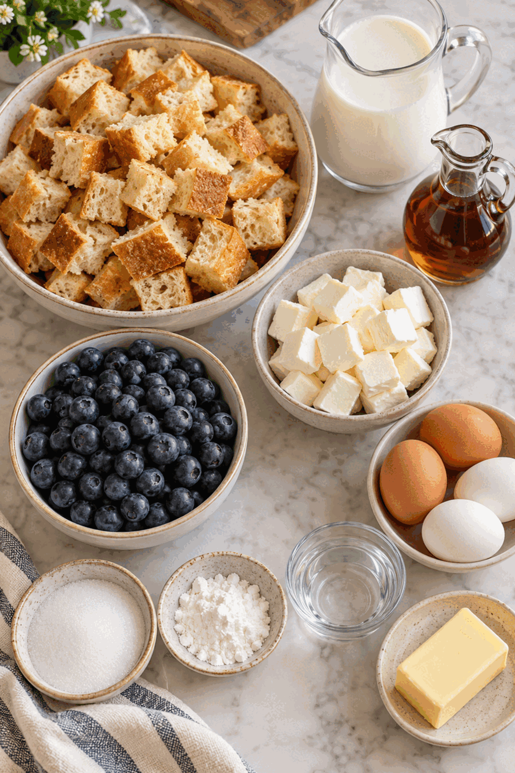 blueberry cream cheese French toast casserole ingredients