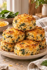 stack of savory breakfast protein biscuits