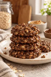 Chocolate peanut butter no bake cookies