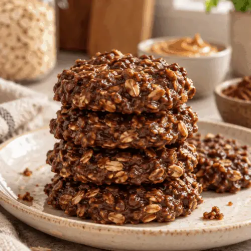Chocolate peanut butter no bake cookies