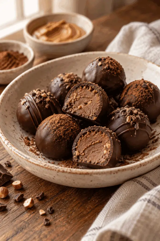 Chocolate protein truffles
