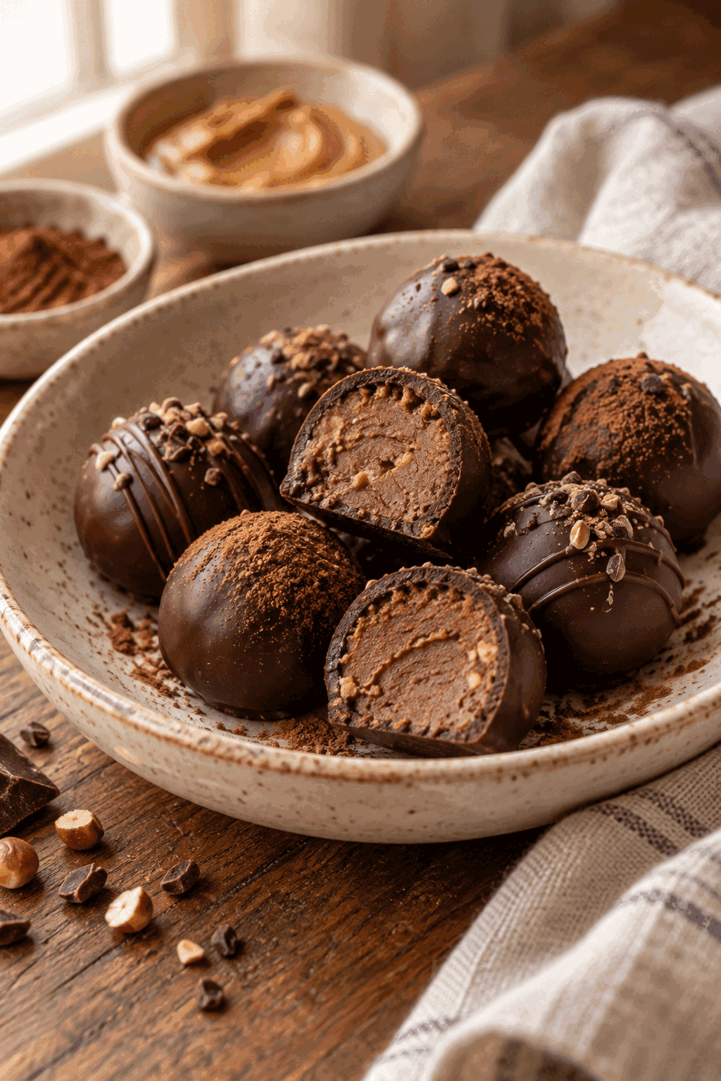 Chocolate protein truffles