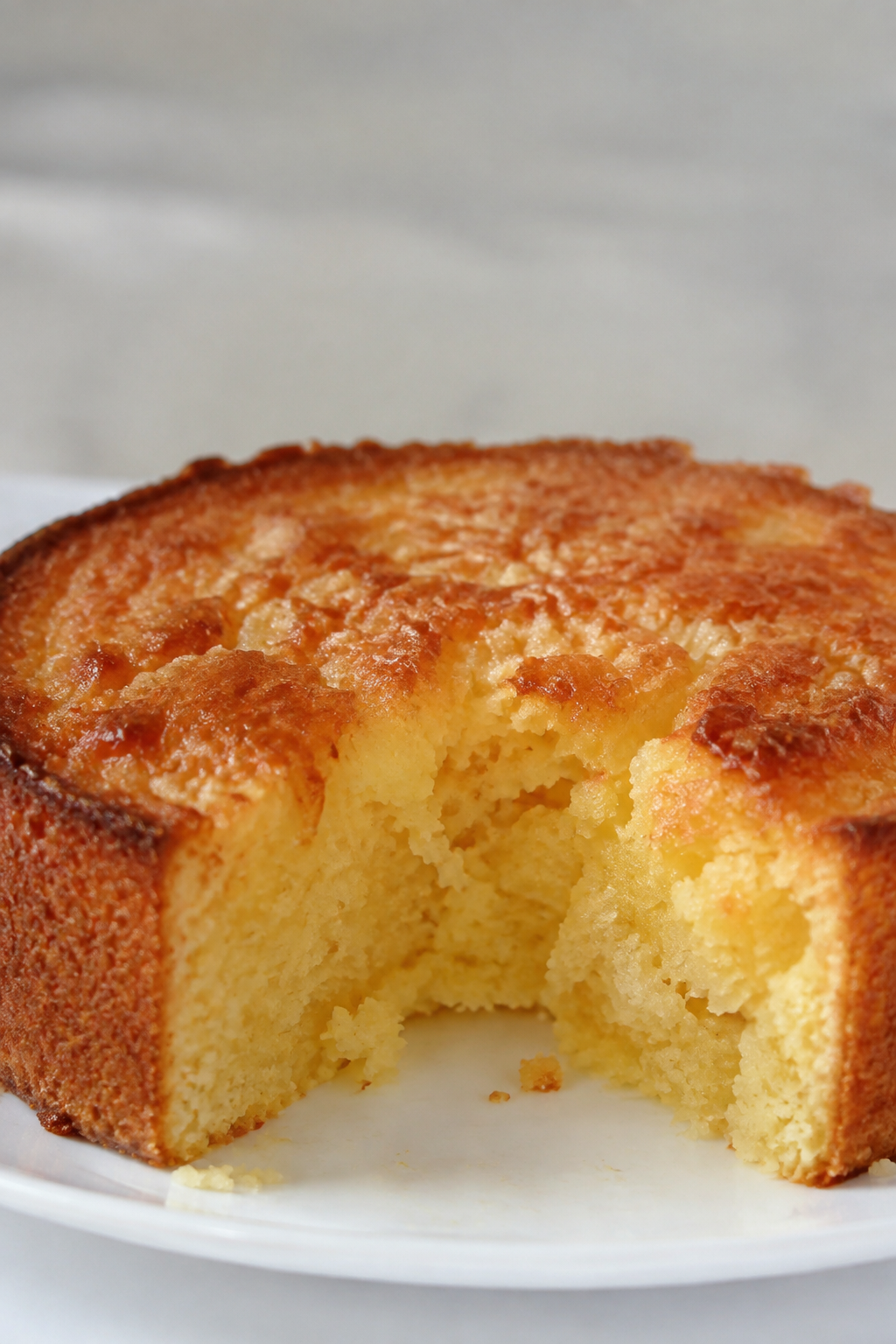 coconut cake batter poured into pan