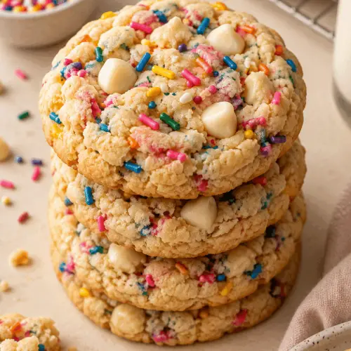crumbl birthday cake cookie copycat cookies