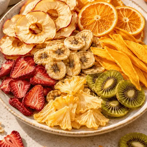 dehydrate fruit in the air fryer finished dried fruit