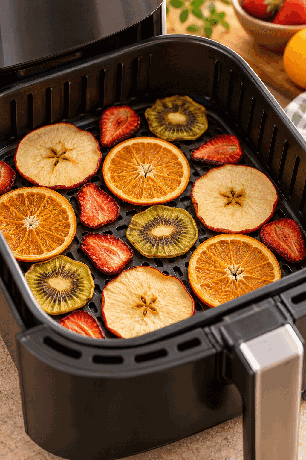 fruit drying in the air fryer process
