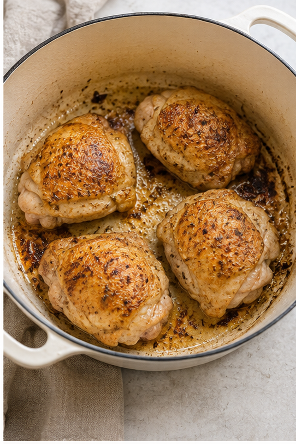 Preparing Dutch oven chicken and potatoes step by step