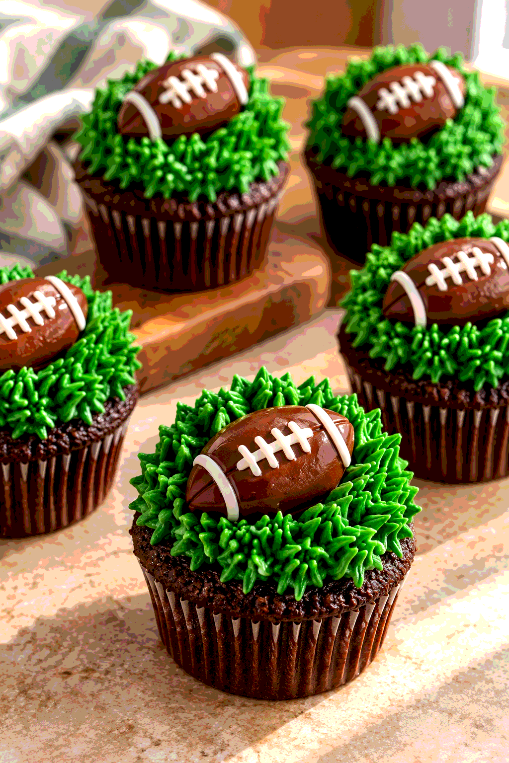 Ingredients for football cupcakes