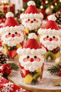 finished fruit cup Santa snacks