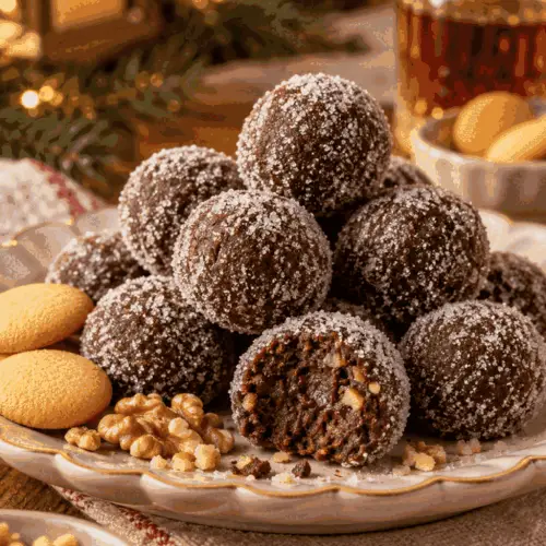 grandma's rum balls finished cookies