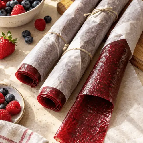 Homemade foot long fruit snacks