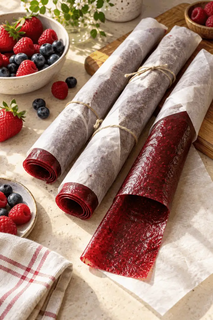 Homemade foot long fruit snacks