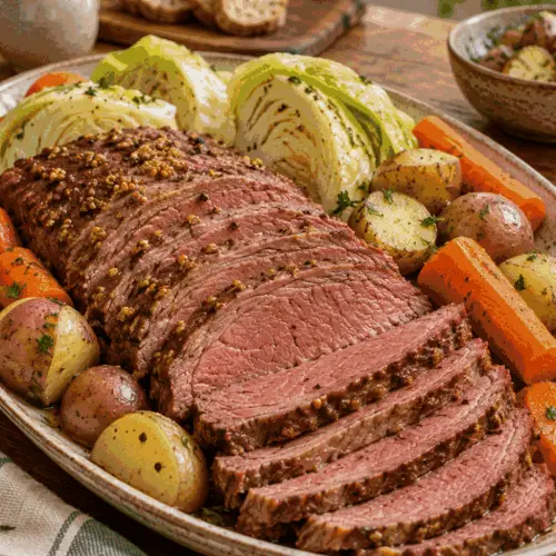 Instant Pot corned beef and cabbage with vegetables