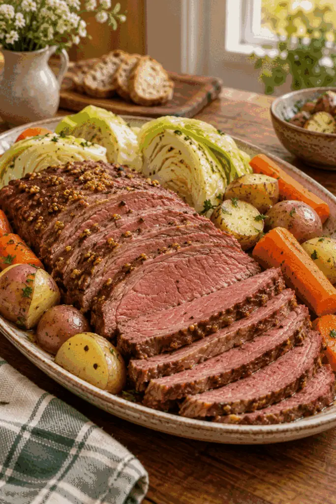 Instant Pot corned beef and cabbage with vegetables