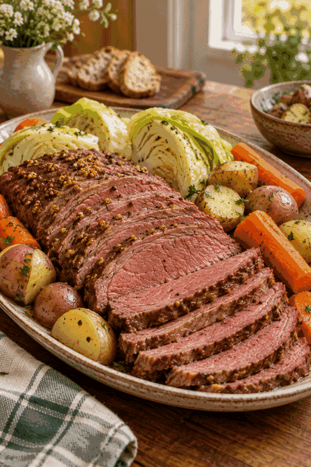 Instant Pot corned beef and cabbage with vegetables
