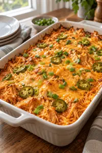jalapeno buffalo chicken casserole