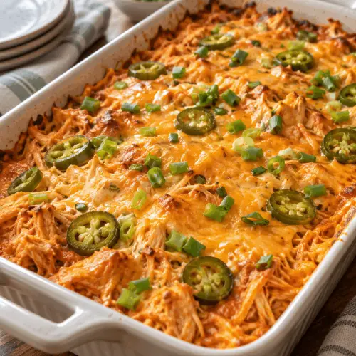 jalapeno buffalo chicken casserole