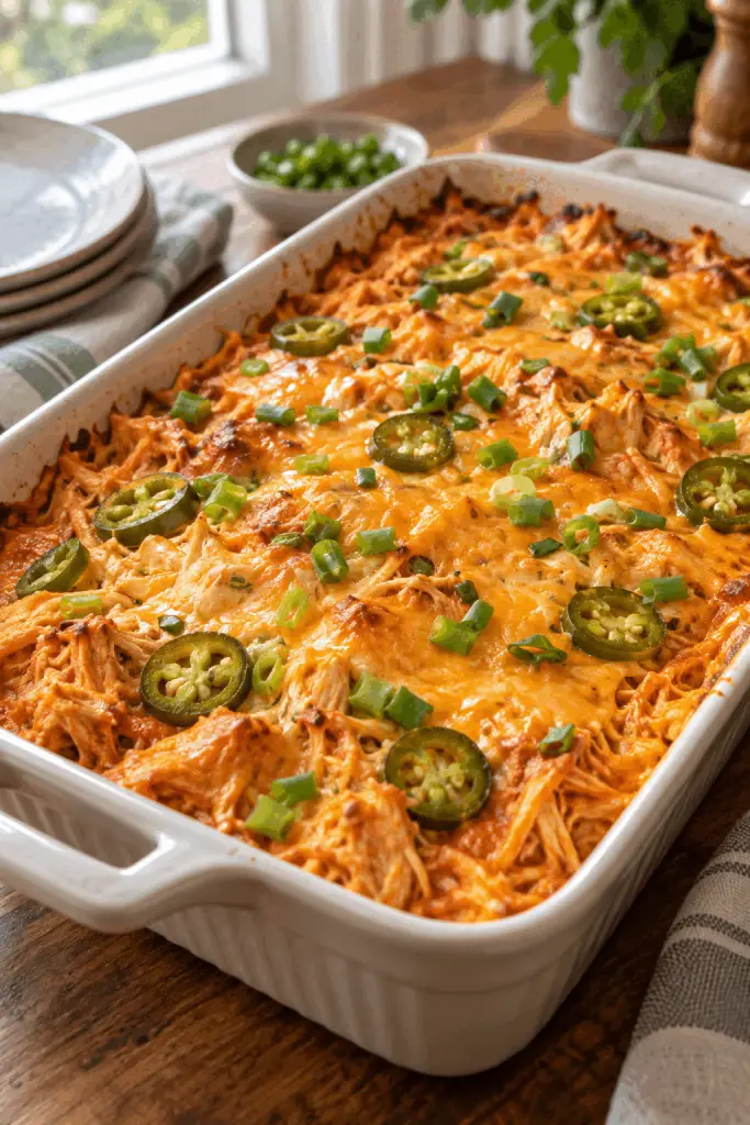 jalapeno buffalo chicken casserole