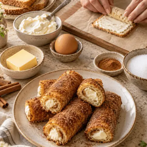 keto cinnamon cream cheese roll ups
