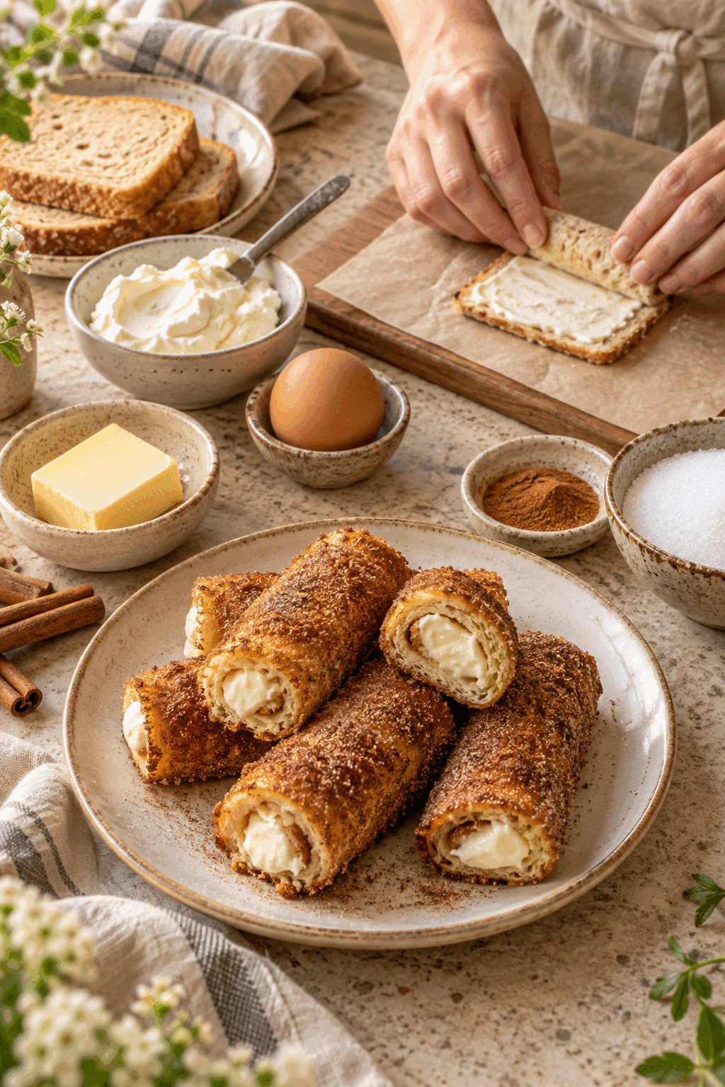 keto cinnamon cream cheese roll ups