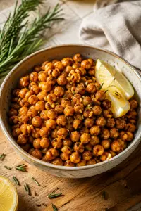 low sodium roasted chickpeas finished dish