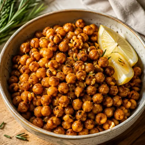 low sodium roasted chickpeas finished dish