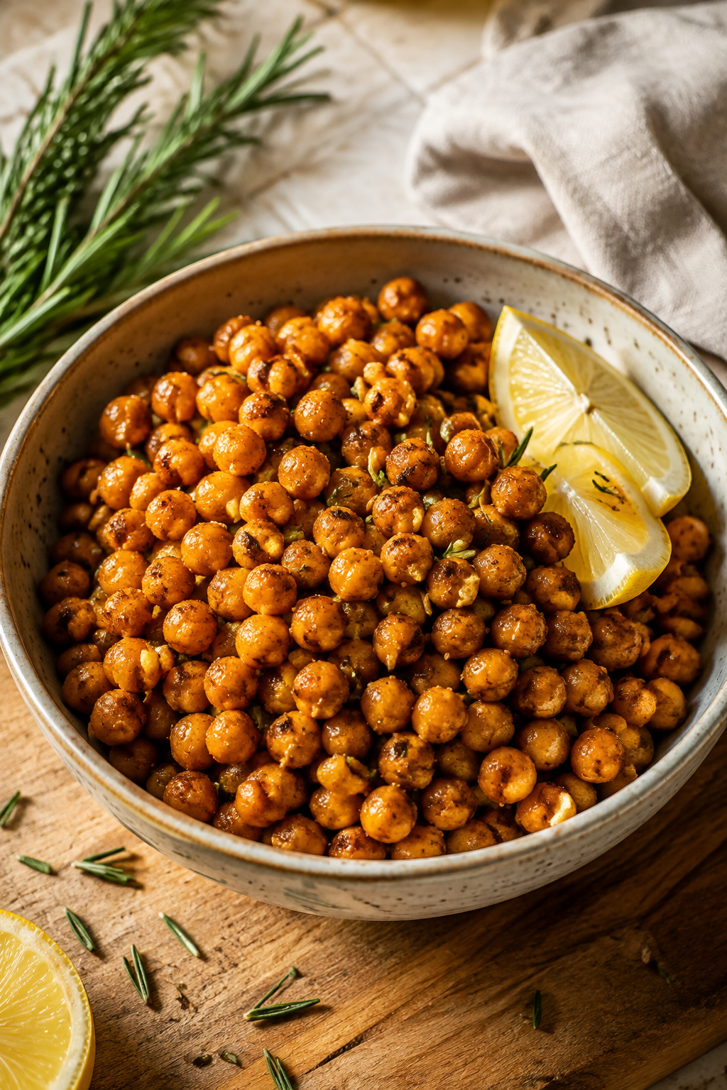 low sodium roasted chickpeas finished dish