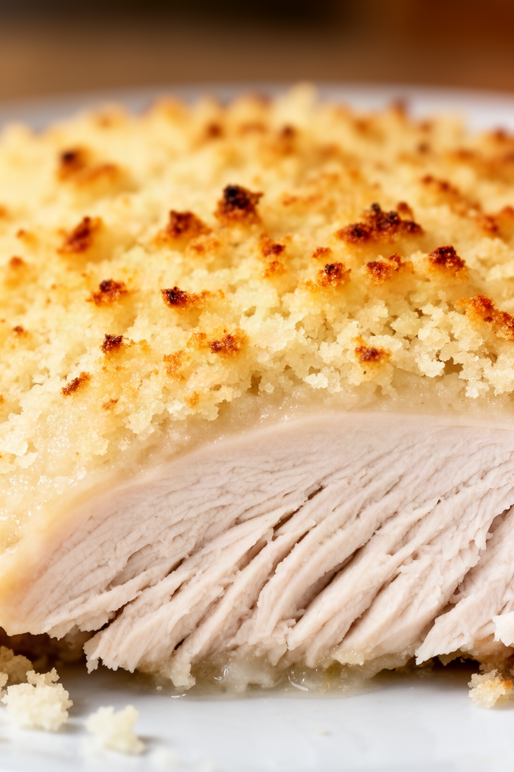 Finished melt in your mouth chicken shown close up