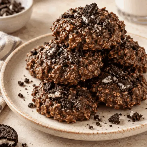 no bake Oreo cookies finished dish