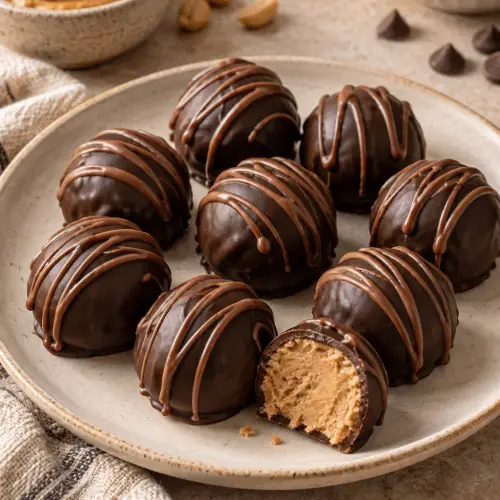 No-bake peanut butter truffles
