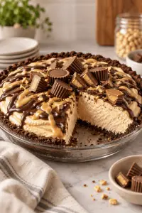 peanut butter pie with chocolate crust