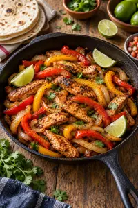 Quick easy dinner recipes: chicken fajita skillet