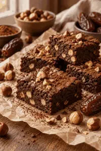 Raw hazelnut chocolate brownies