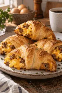 Savory breakfast pockets on a plate