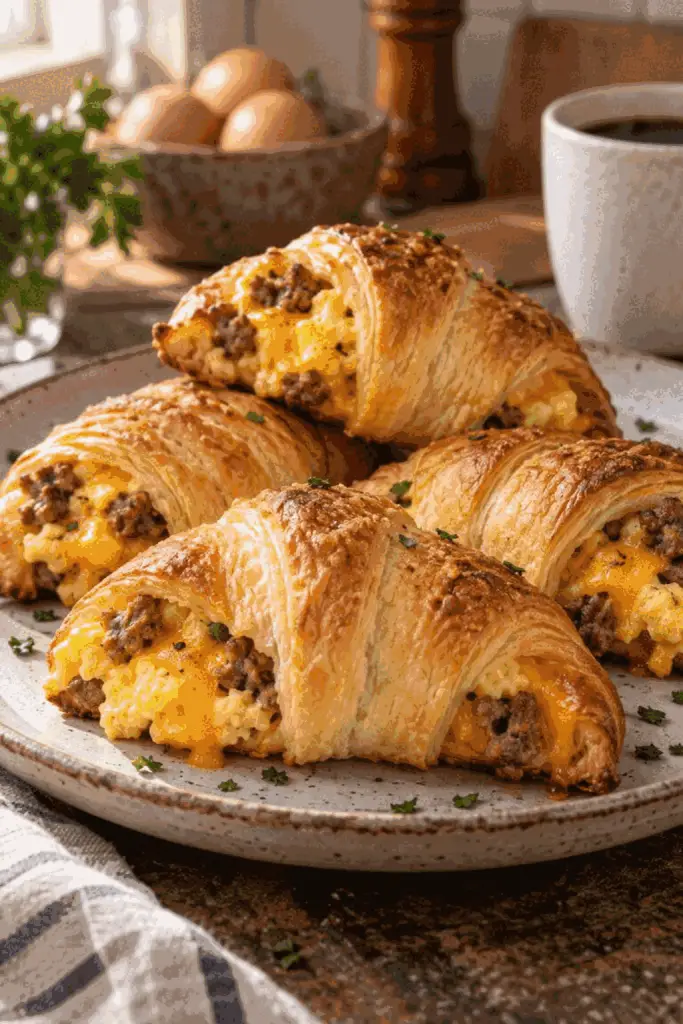 Savory breakfast pockets on a plate
