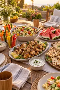 Summer dinner ideas for kids served family-style