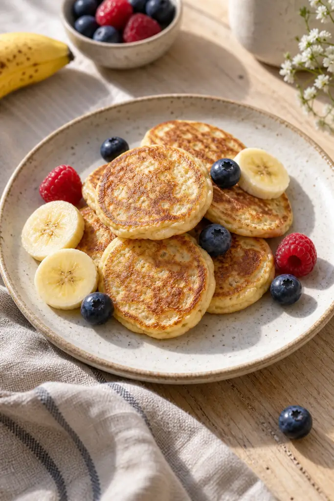 two ingredient pancakes for baby led weaning finished pancakes