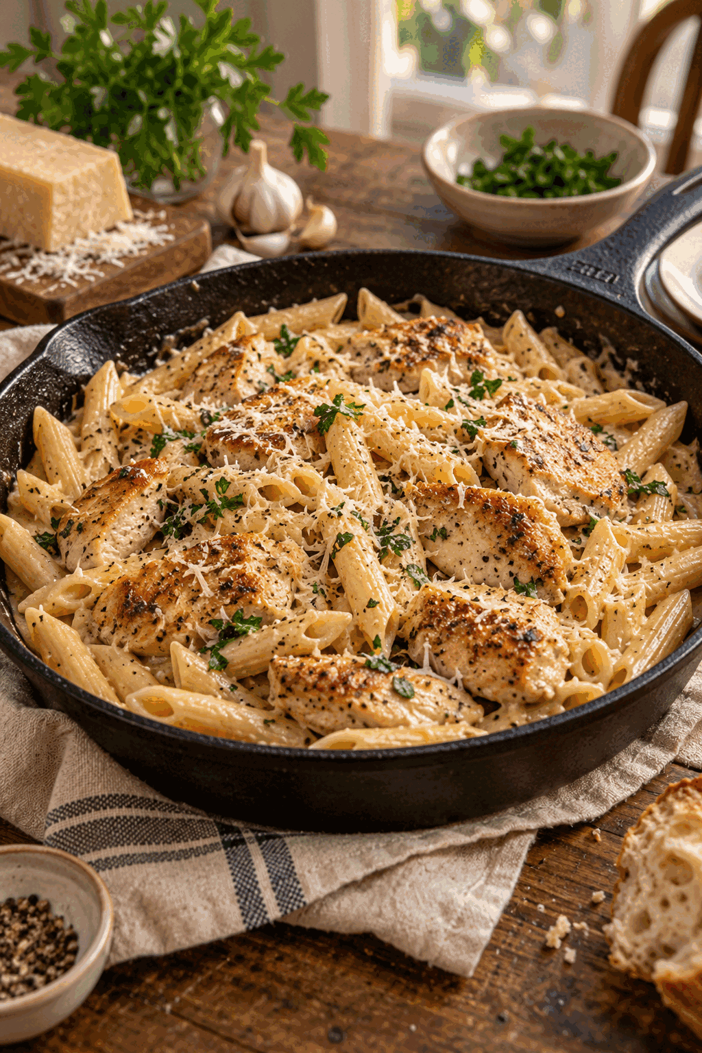 20 minute meals one-pan chicken pasta