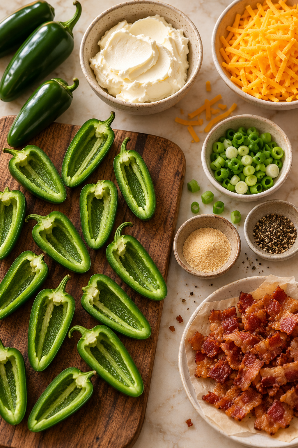 air fryer bacon stuffed jalapenos ingredients
