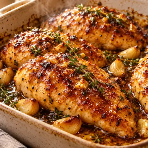Brown sugar garlic chicken with sweet glaze