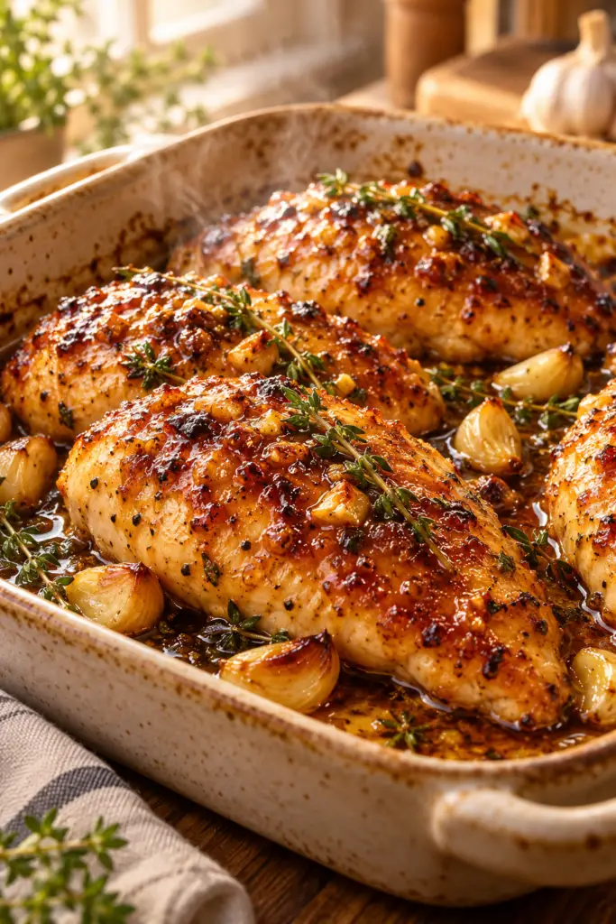 Brown sugar garlic chicken with sweet glaze