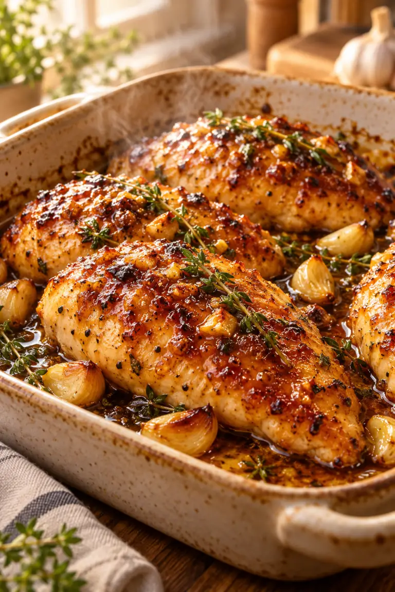 Brown sugar garlic chicken with sweet glaze