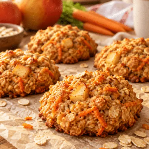 carrot apple oat breakfast cookies