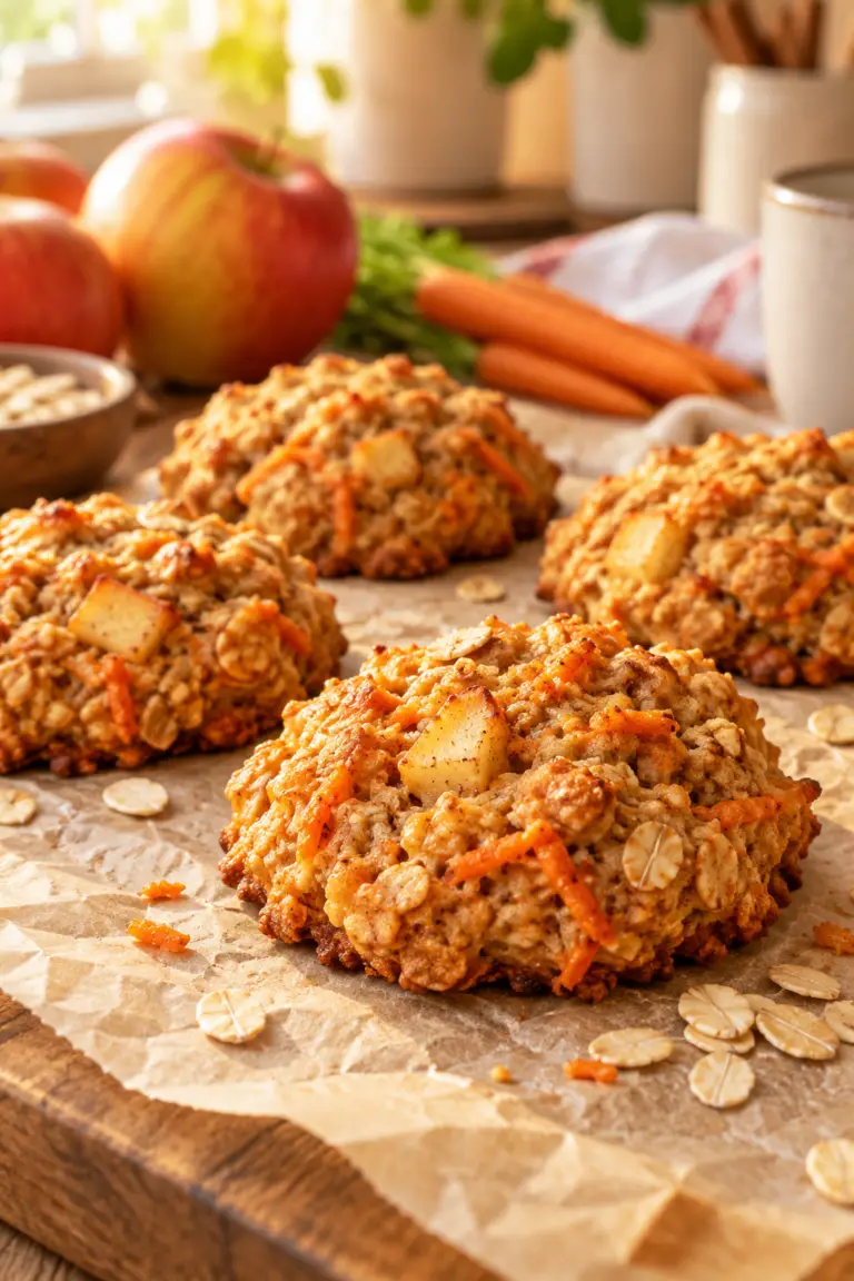 carrot apple oat breakfast cookies