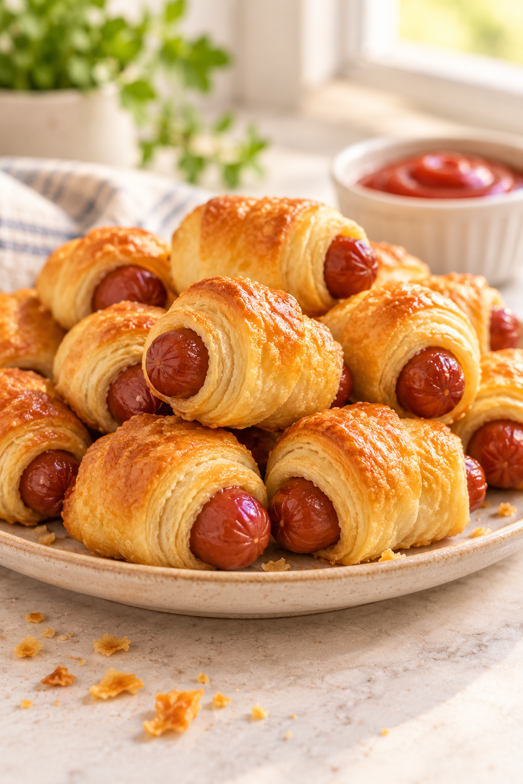 corn dog nuggets served warm