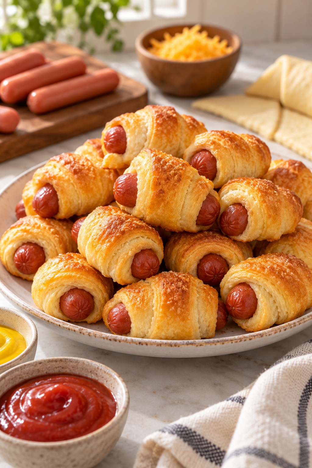 corn dog nuggets ingredients arranged