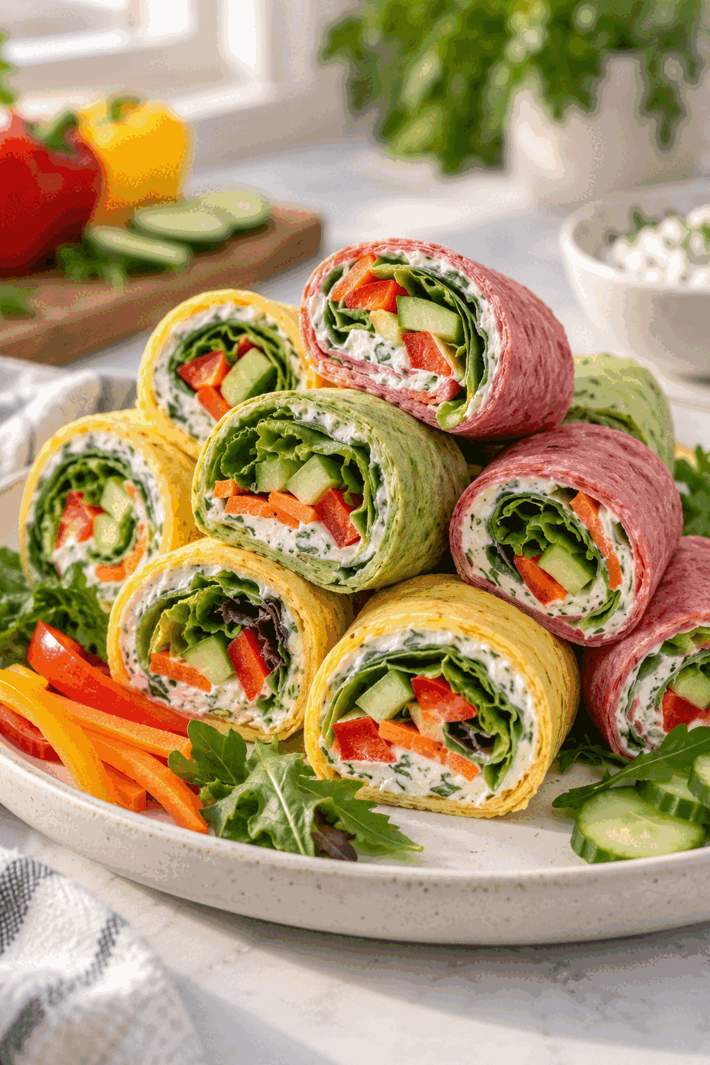 Ingredients for wrap roll ups