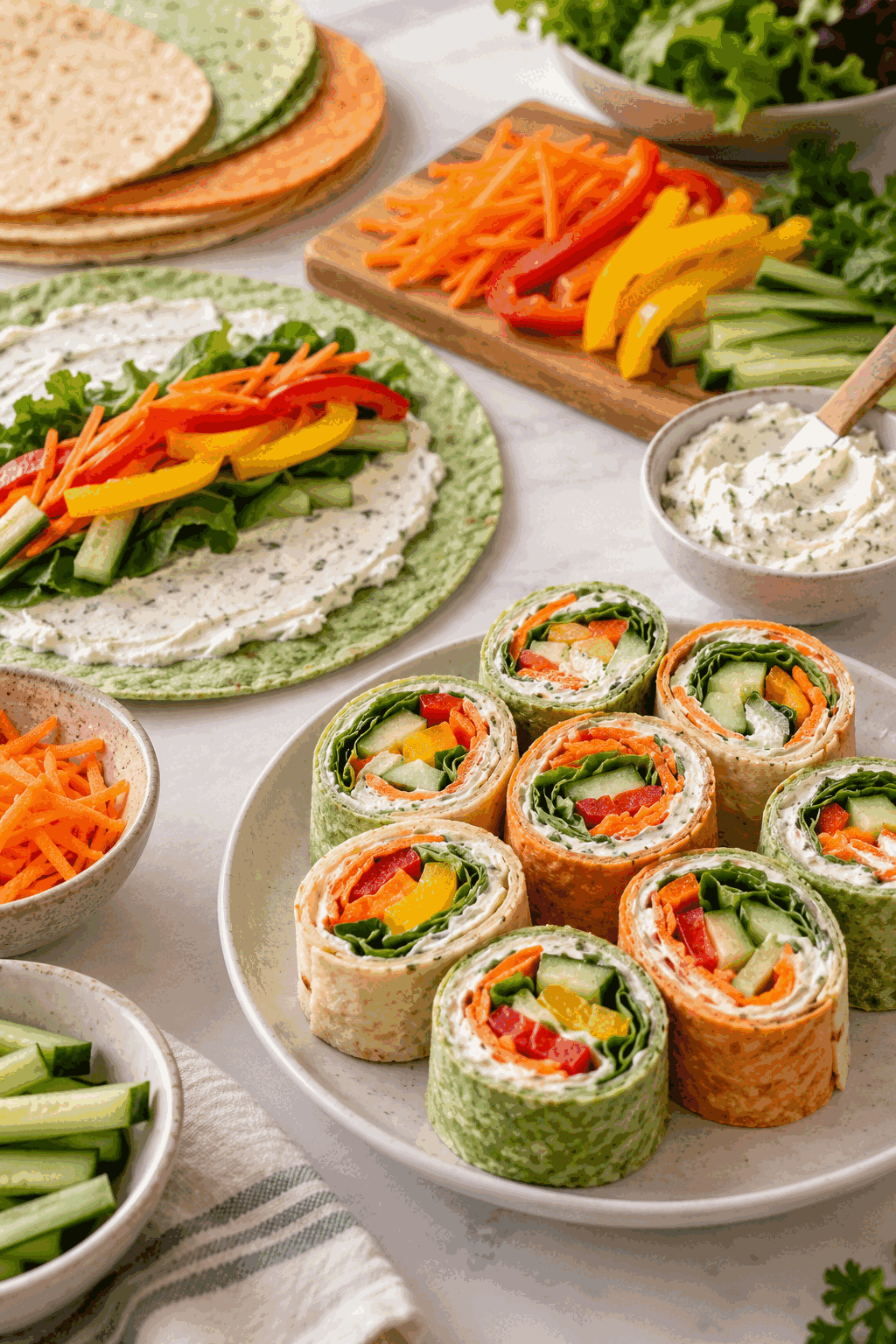 Rolling and chilling wrap roll ups