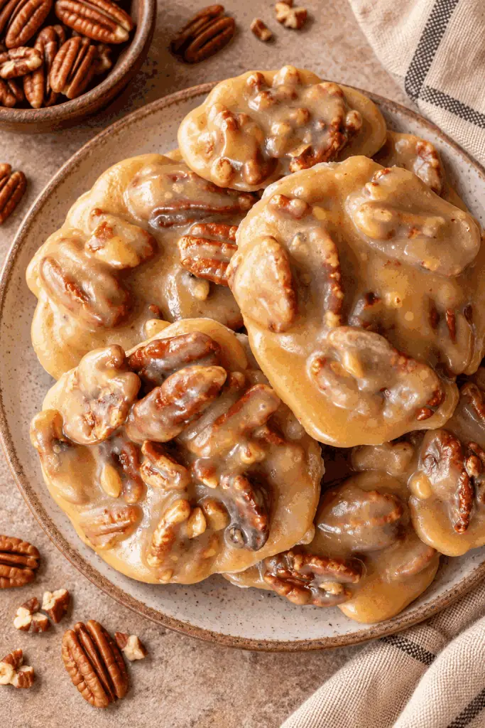 Creamy pecan pralines